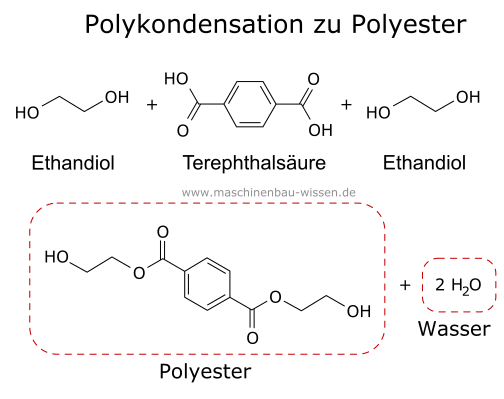 Polykondensation zu Polyester