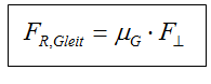 Gleitreibung berechnen
