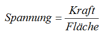 mechanische Spannung berechnen
